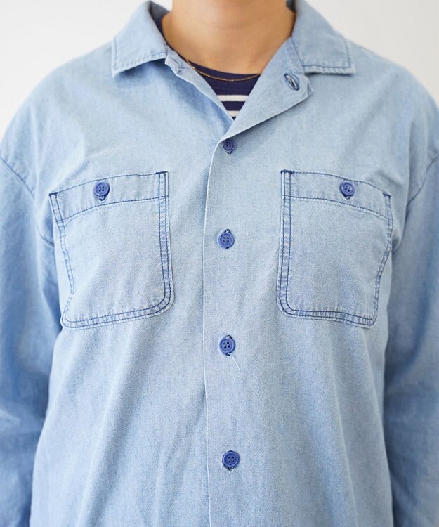 caqu USN chambrey shirts コットンシャンブレーシャツ 3years