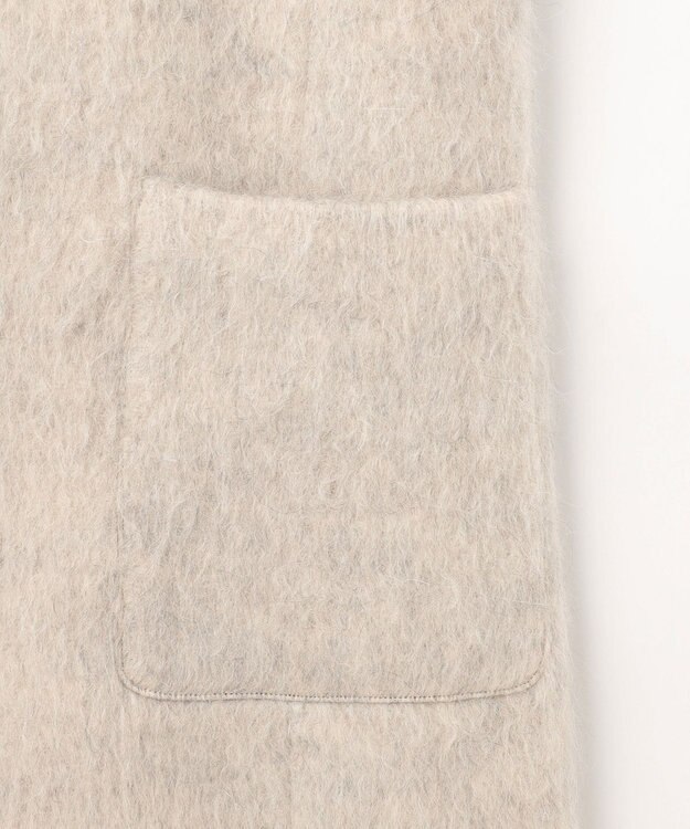 #Newans ロングコクーンファーベスト エクリュ