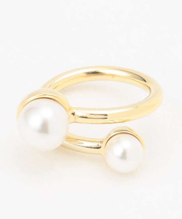 J.PRESS LADIES 【WEB限定】 2WAY パール スカーフ リング ゴールド系