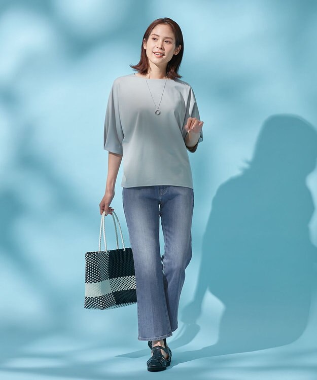 ANY 【洗濯機可/ストレッチ】デニムフレアパンツ ライトインディゴ