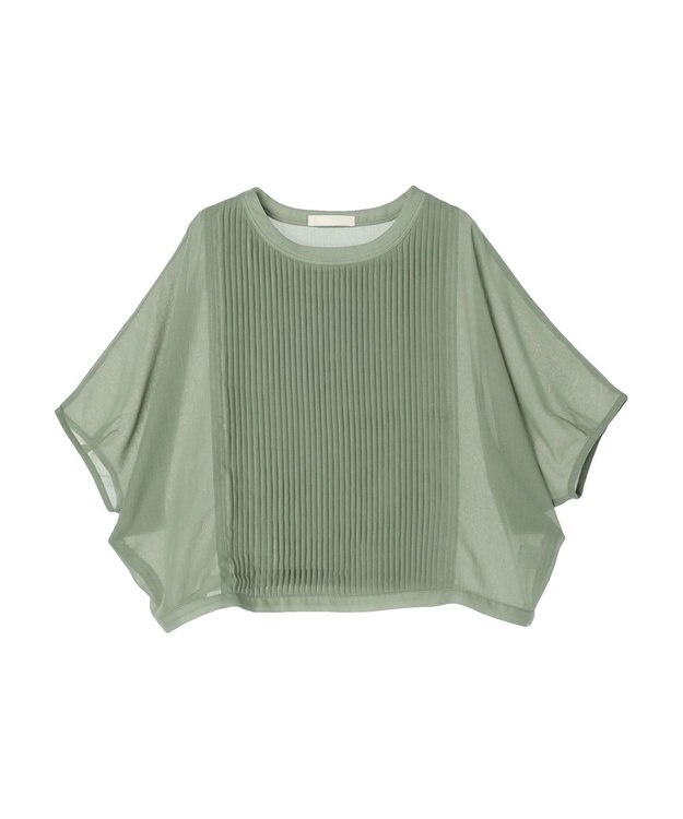 Green Parks ・ｆｕｒｒｙ　ｒａｔｅ　ピンタックボイルブラウス Green