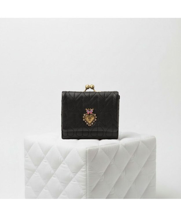 ANNA SUI ドリーミー 口金二つ折り財布 クロ