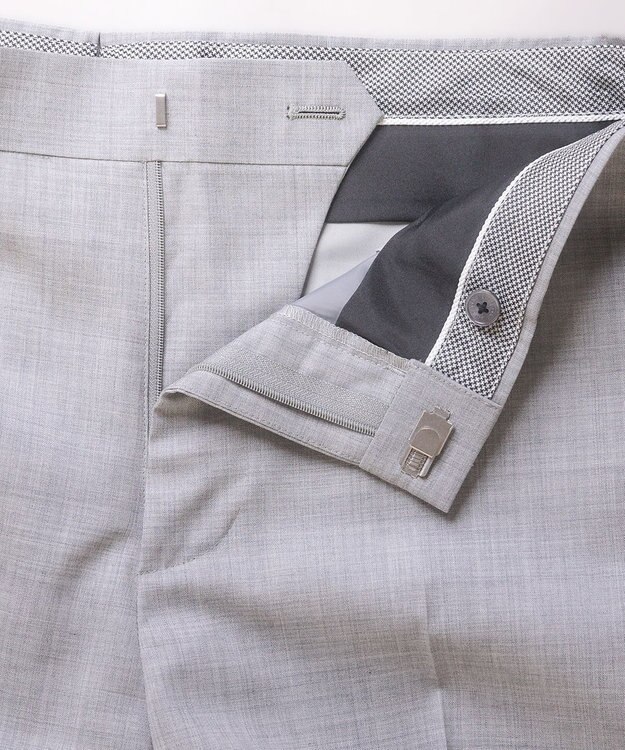 GOTAIRIKU ロングセラー【洗える/折り目加工/シワになりにくい/ウエストアジャスター】ウォッシャブル サマーウール100％パンツ_定番色(ノータック)25年モデル グレー系