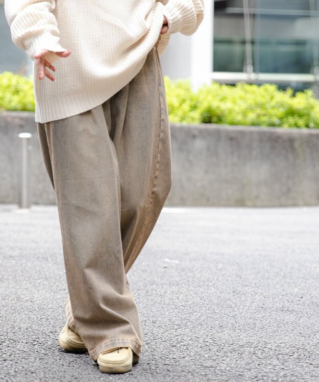 WEGO スケーターズ　タックワイドデニムパンツ レッドその他