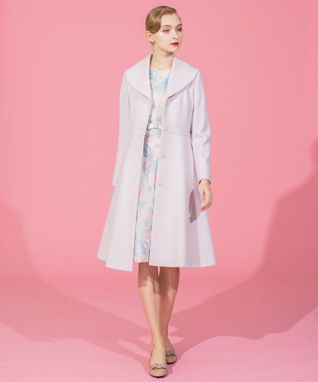 TOCCA MUSE ショールカラーコート ピンク系