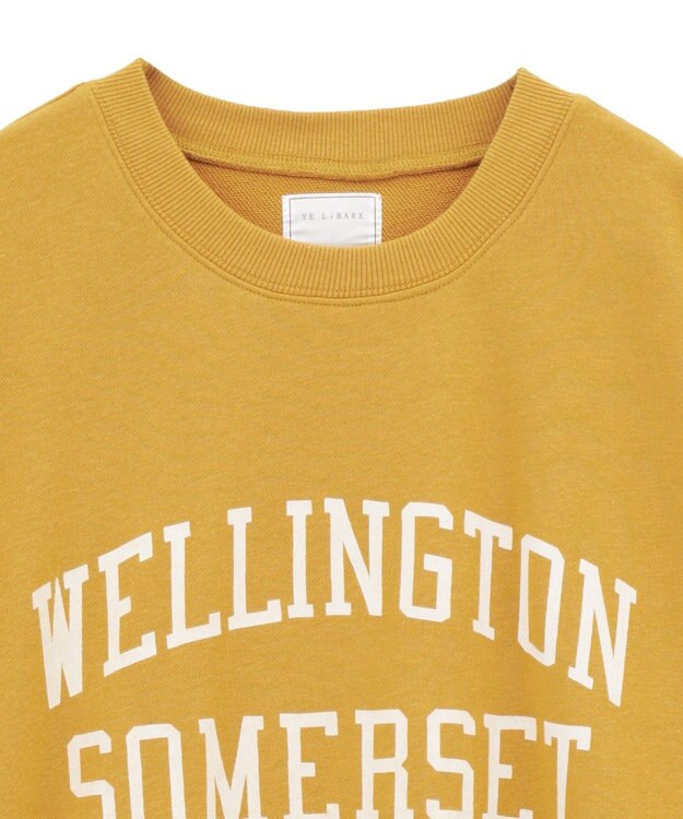 Green Parks オーバーサイズロゴ裏毛プルオーバー Mustard