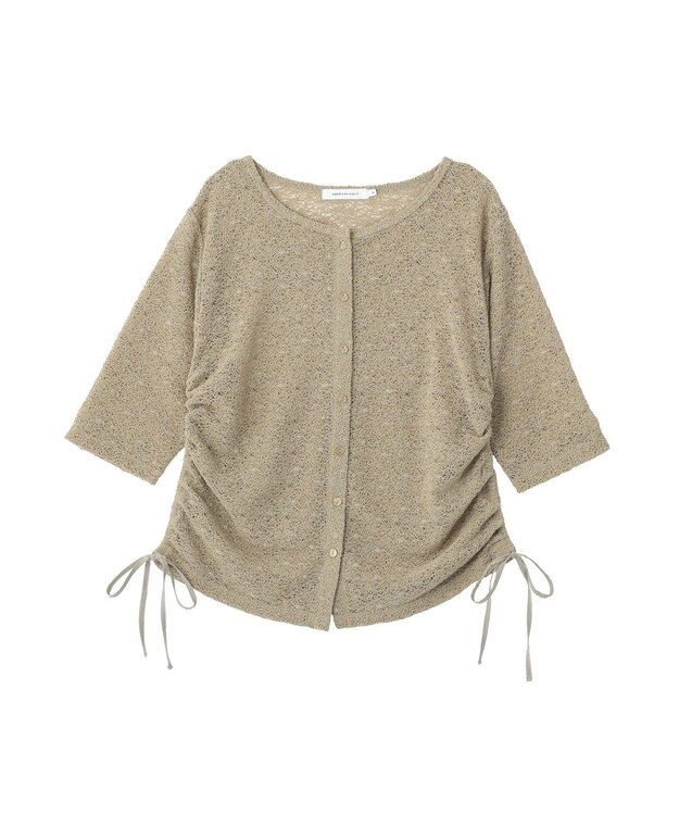 AMERICAN HOLIC レース5分袖カーディガン Beige