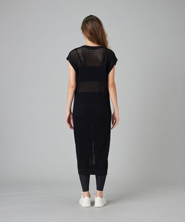 Chacott Chacott BALANCE【ノーソイングニット】メッシュニットワンピース ブラック