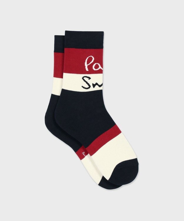 Paul Smith Logo Border ソックス ネイビー