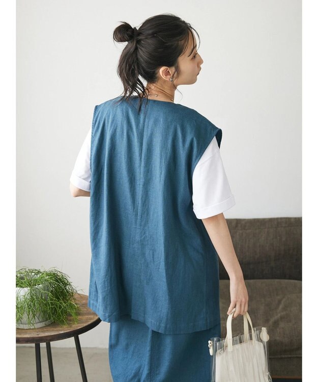 CRAFT STANDARD BOUTIQUE 【キナリノ別注】リネンレーヨンジレベスト Ivory