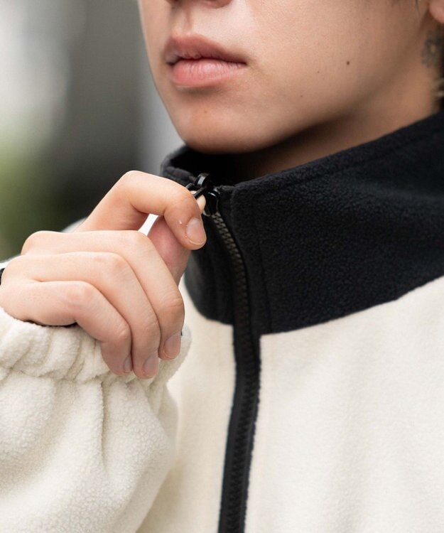 WEGO 【ユニセックス着用ITEM/リバーシブル/2WAY】リバーシブルフリースブルゾン ブラックその他