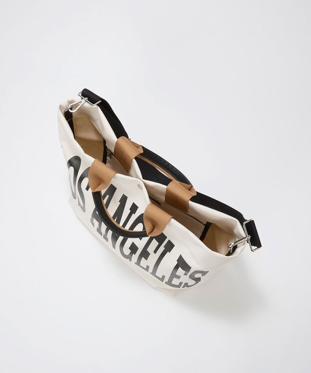 TOPKAPI 【Breath TOPKAPI】シティ プリント キャンバス 2way トートバッグ / A4対応 オフ