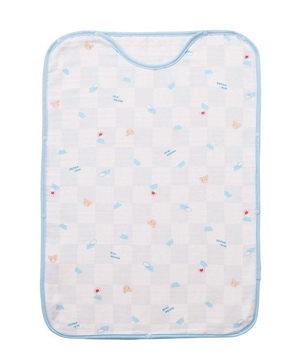 MIKI HOUSE HOT BISCUITS 【ミキハウス】 ガーゼスリーパー ブルー