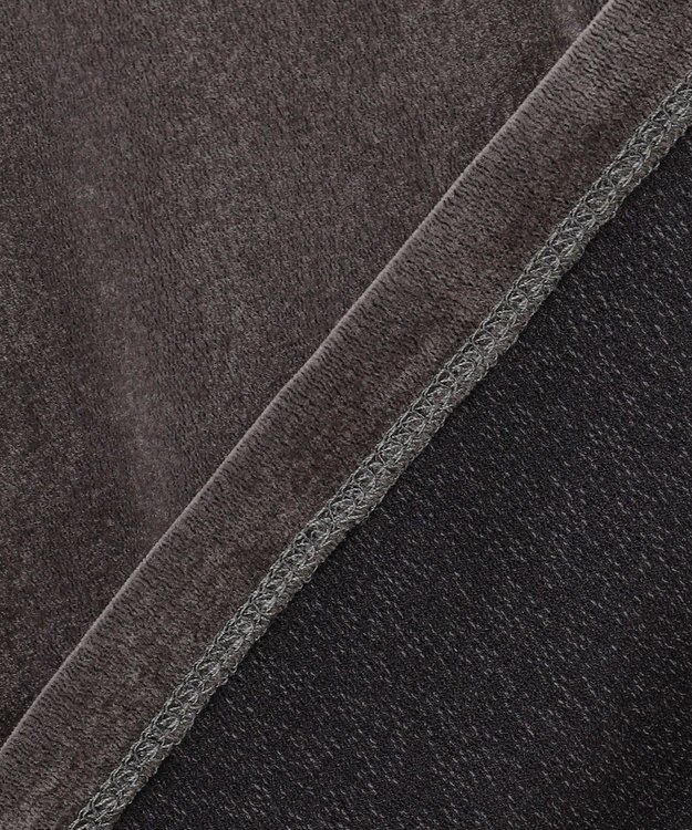 ICB L 【洗える】フロッキーベロア プルオーバー チャコール系