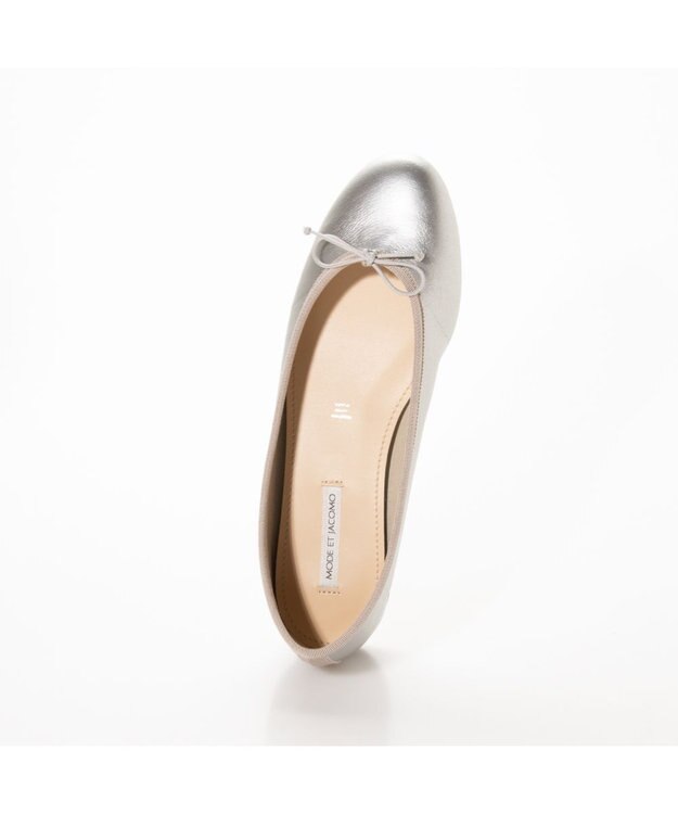MODE ET JACOMO <MODE ET JACOMO>【レイン対応】ラウンドトゥバレエシューズ シルバー