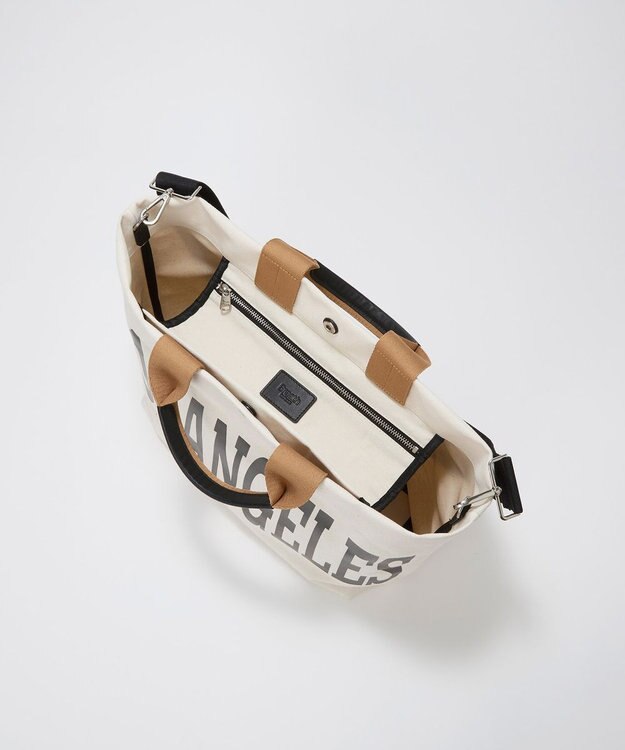 TOPKAPI 【Breath TOPKAPI】シティ プリント キャンバス 2way トートバッグ / A4対応 オフ