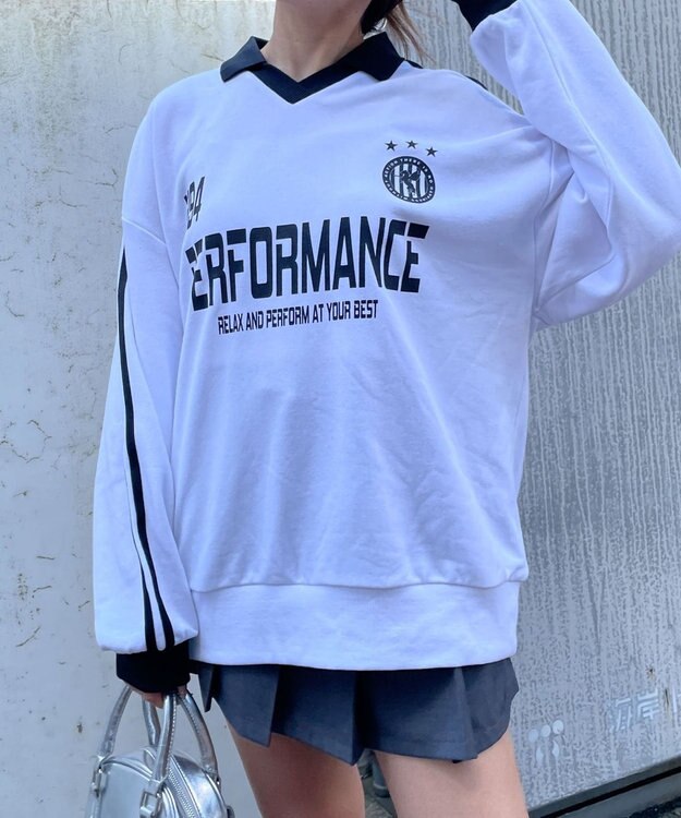 WEGO ゲームグラフィックビッグスウェット ホワイト