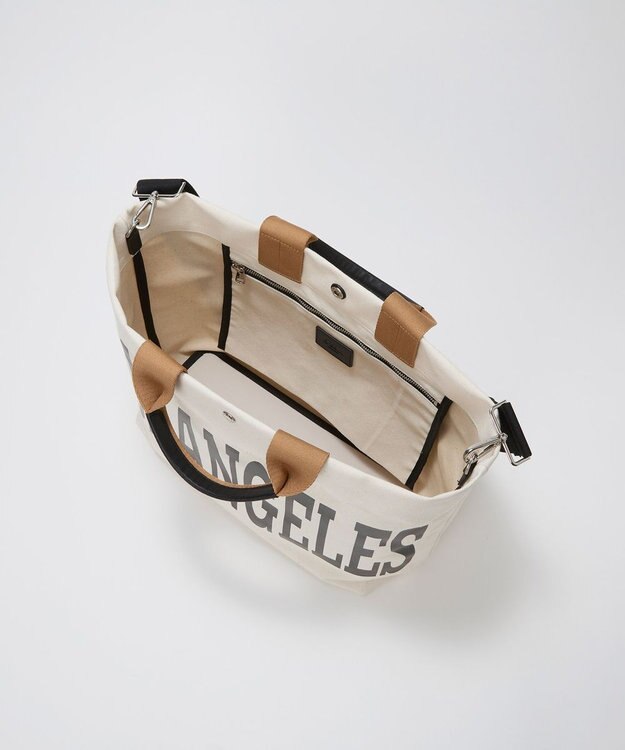 TOPKAPI 【Breath TOPKAPI】シティ プリント キャンバス 2way トートバッグ / A4対応 オフ