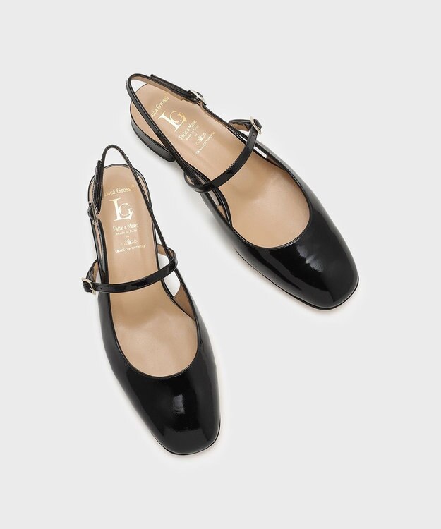 GRACE CONTINENTAL LUCA GROSSI フラットシューズ ブラック