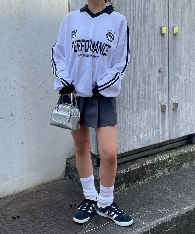 WEGO ゲームグラフィックビッグスウェット ホワイト