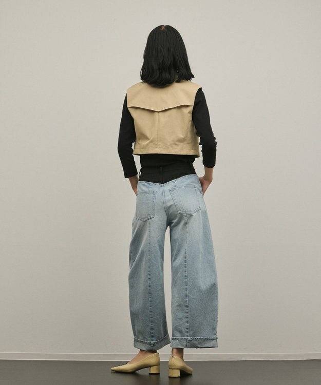 GRACE CONTINENTAL ペプラムトレンチベスト ベージュ