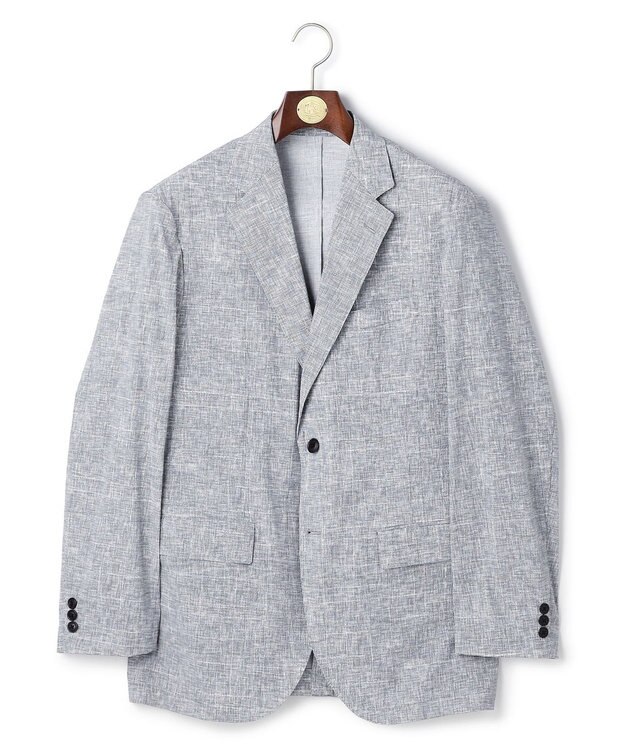 J.PRESS MEN 新色【MECHANICAL】【超軽量 / 清涼感 / 洗える】 ハイパワーストレッチ リネンルックジャケット_26年モデル ライトグレー系
