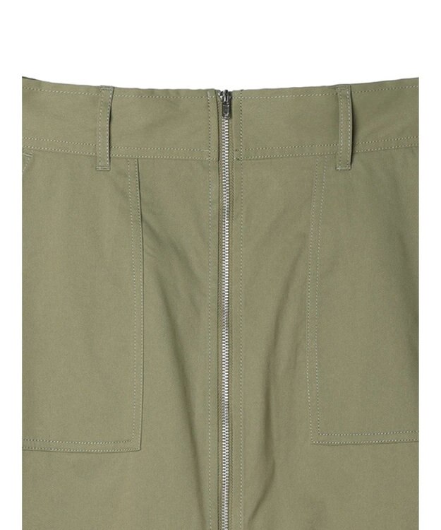 Green Parks フロントＺＩＰセミフレアスカート Black