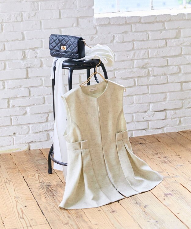 Feroux ペプラム タックジレ ベージュ系