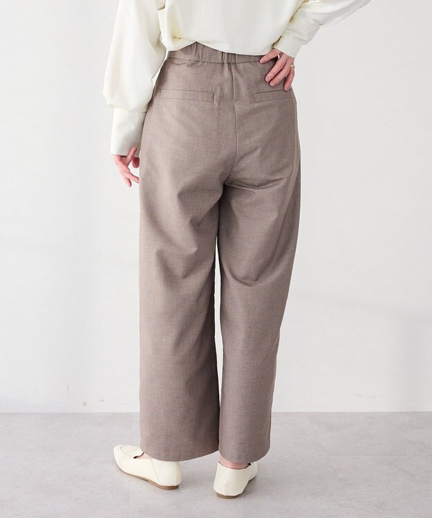 CRAFT STANDARD BOUTIQUE ＜セレモニー＞フロントタックカーブパンツ Beige Mixture