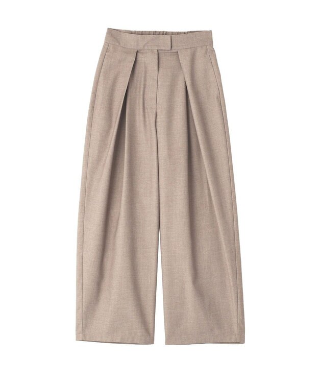 CRAFT STANDARD BOUTIQUE ＜セレモニー＞フロントタックカーブパンツ Beige Mixture