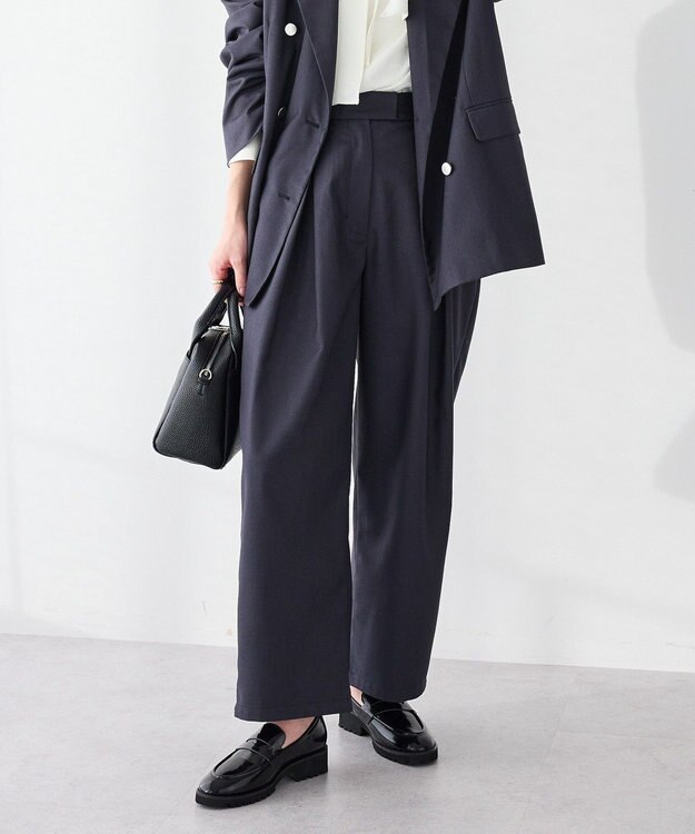 CRAFT STANDARD BOUTIQUE ＜セレモニー＞フロントタックカーブパンツ Gray