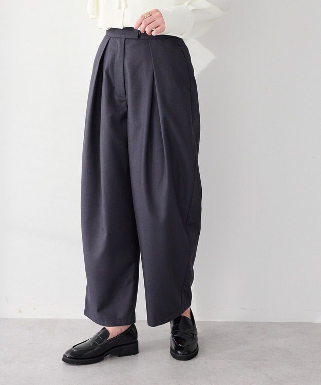 CRAFT STANDARD BOUTIQUE ＜セレモニー＞フロントタックカーブパンツ Gray
