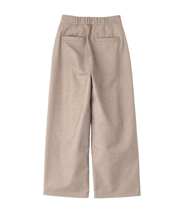 CRAFT STANDARD BOUTIQUE ＜セレモニー＞フロントタックカーブパンツ Beige Mixture