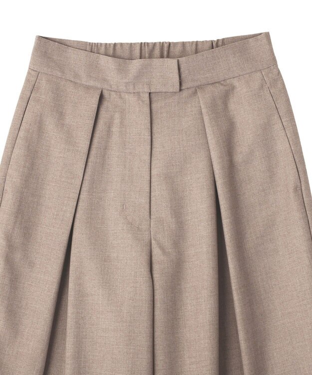 CRAFT STANDARD BOUTIQUE ＜セレモニー＞フロントタックカーブパンツ Beige Mixture