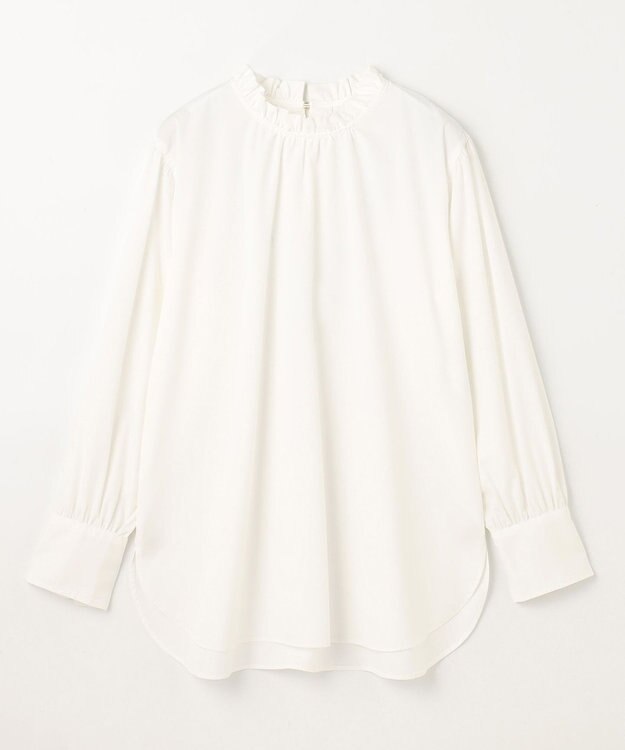 ANY 【手洗い可能/抗菌防臭/UVカット/速乾】フリルモックブラウス オフ