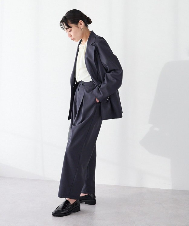 CRAFT STANDARD BOUTIQUE ＜セレモニー＞フロントタックカーブパンツ Gray