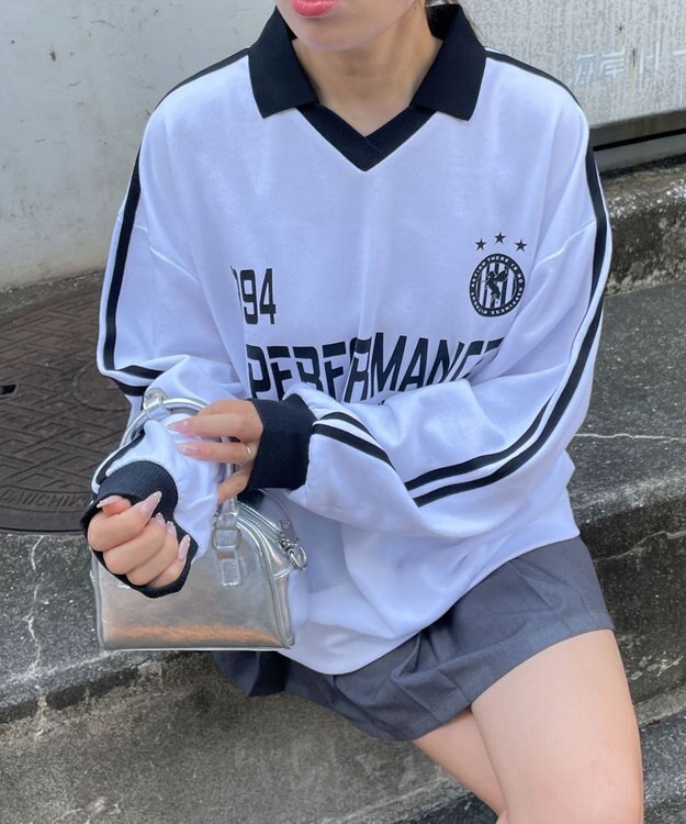 WEGO ゲームグラフィックビッグスウェット ホワイト