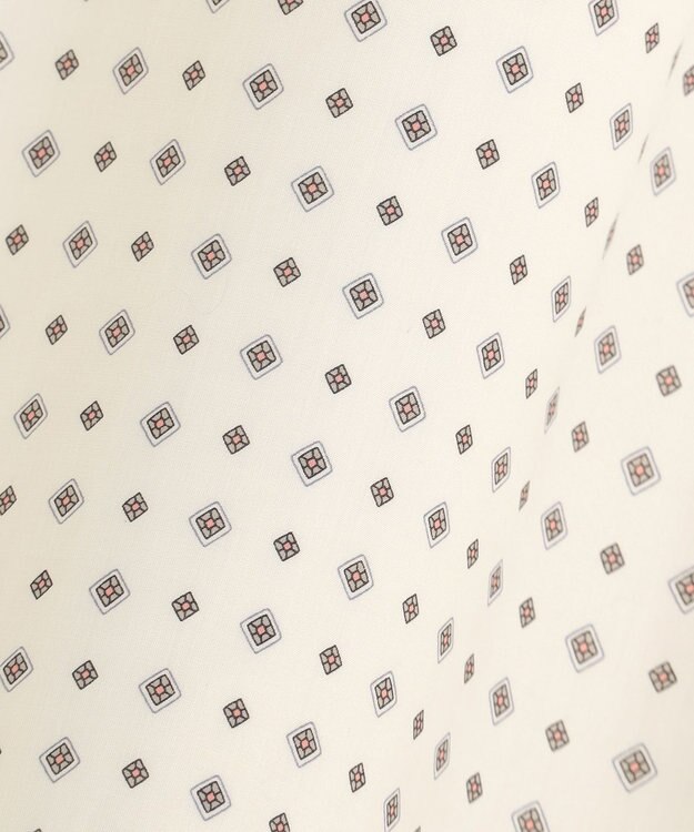 J.PRESS LADIES S 【洗える】ジオメトリックプリント ワンピース オフ系