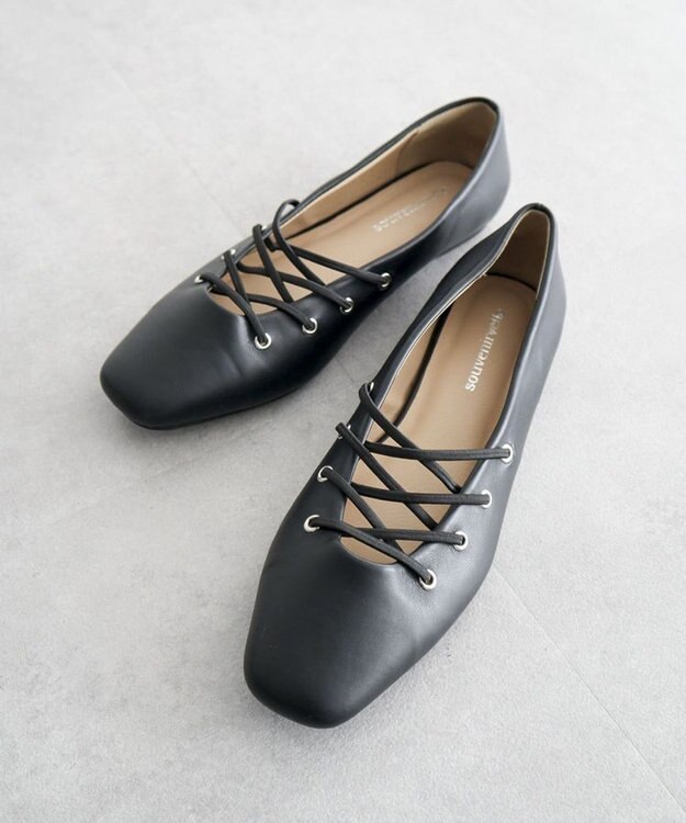 Green Parks ・ｓｏｕｖｅｎｉｒｖｅｌｌｅ　レースアップパンプス Black