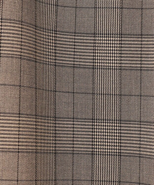 23区 L 【洗える】ドライ2WAYストレッチ チェック ワイド パンツ ブラウンチェック