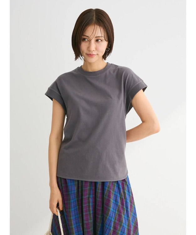 Green Parks ・Ｐｅｔｉｔ　Ｆｌｅｕｒ　リブフレンチＴＥＥ Charcoal Gray