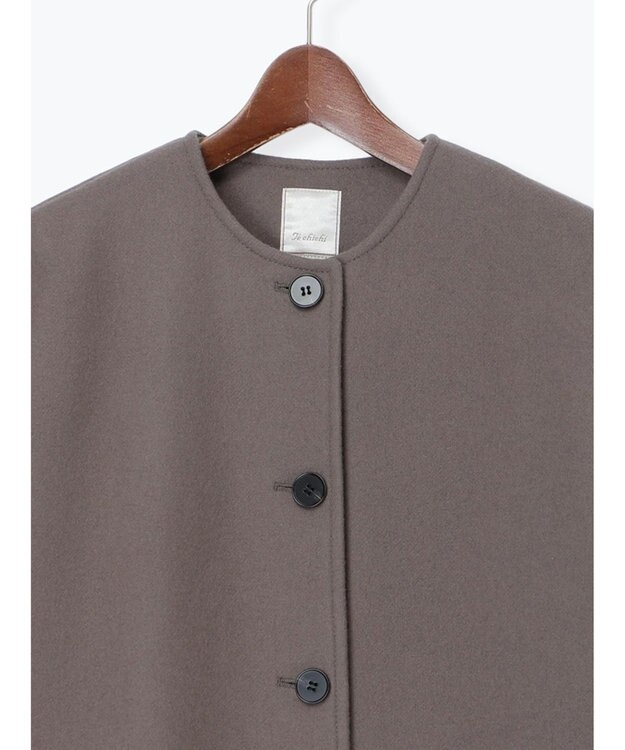 Te chichi ウールメルトンノーカラーロングコート《2025winter catalog item》 モカ