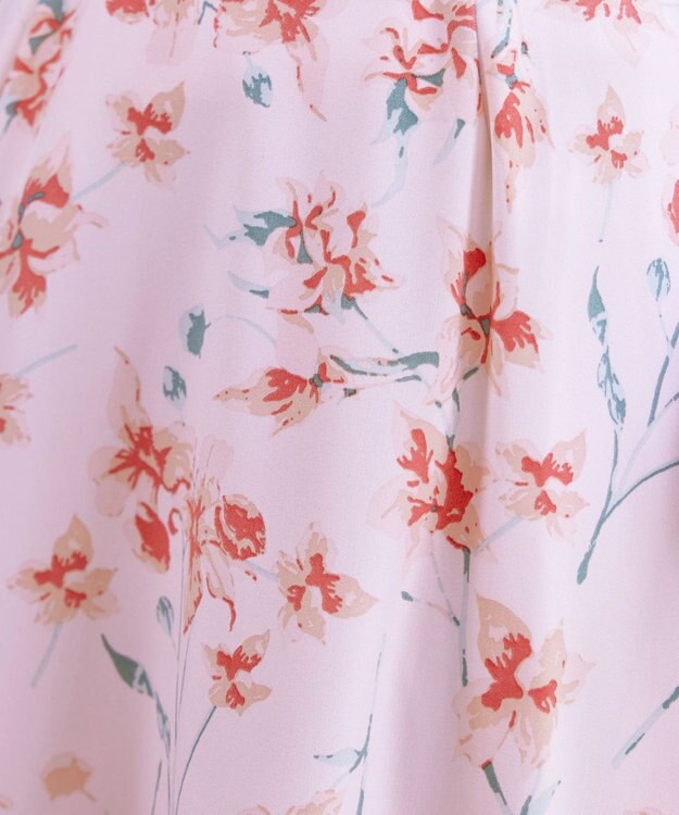 Tiaclasse 花柄プリントスカート ピンク