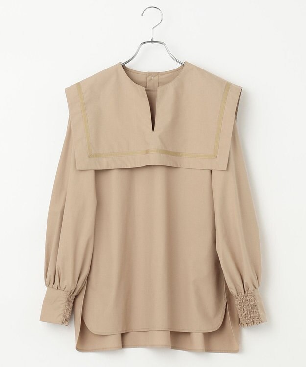 #Newans 【ANSWER for ハンサムモード】襟を取り外せる！セーラーカラーシャツ ベージュ系