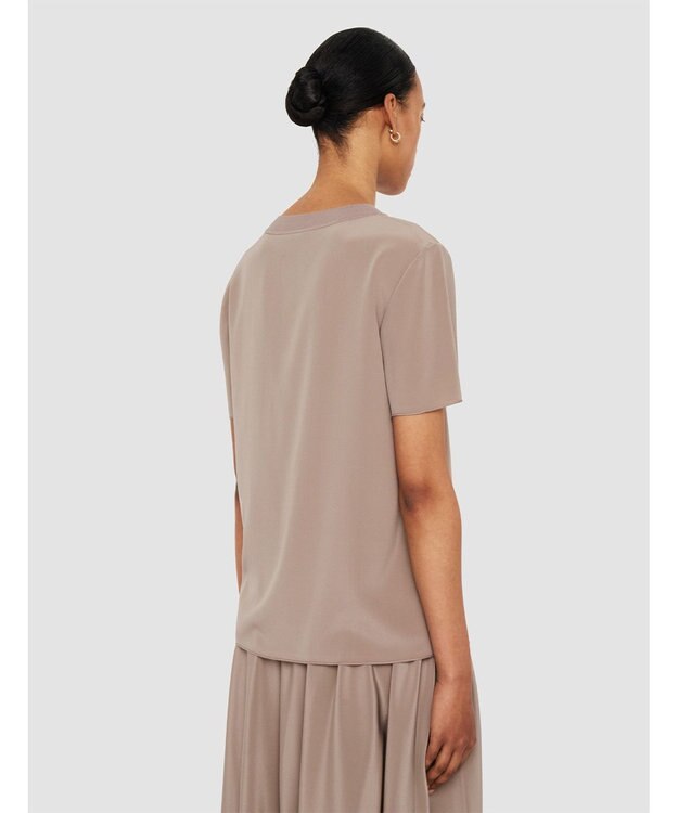 JOSEPH 【洗える】クレープ ド ソワ　ショートスリーブTEE Escargot