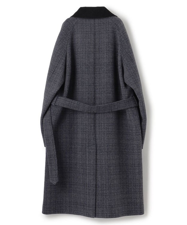 JOSEPH HOMME ニードルパンチグレンチェック　シングルブレストトレンチコート ネイビー系3