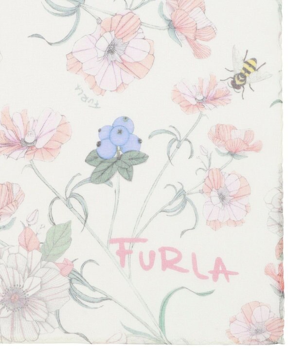 MOONBAT FURLA(フルラ) シルクシフォンロングスカーフ／35×150cm オフホワイト