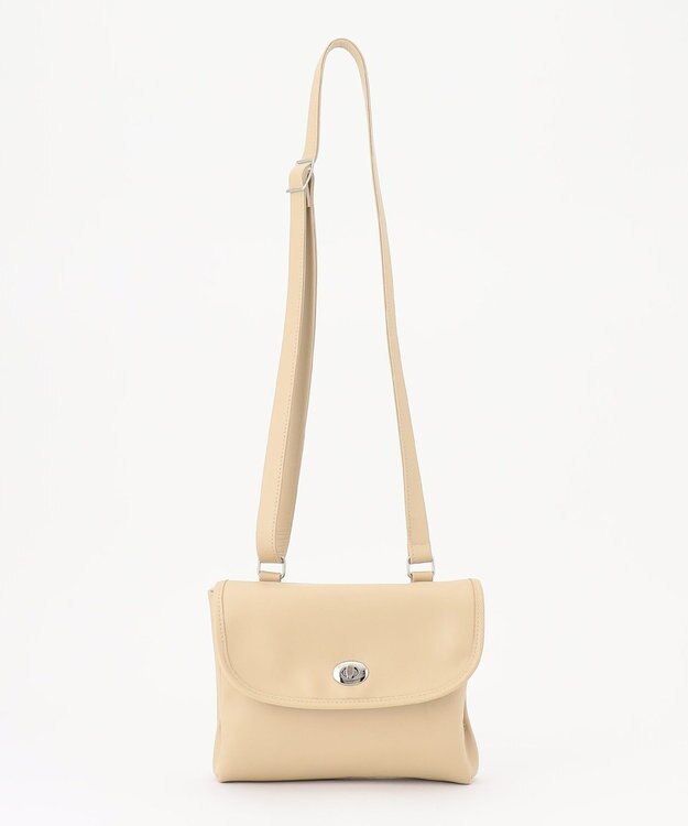 YUSHI Bon chic - SHOULDERBAG 革のショルダーバッグ ライトベージュ