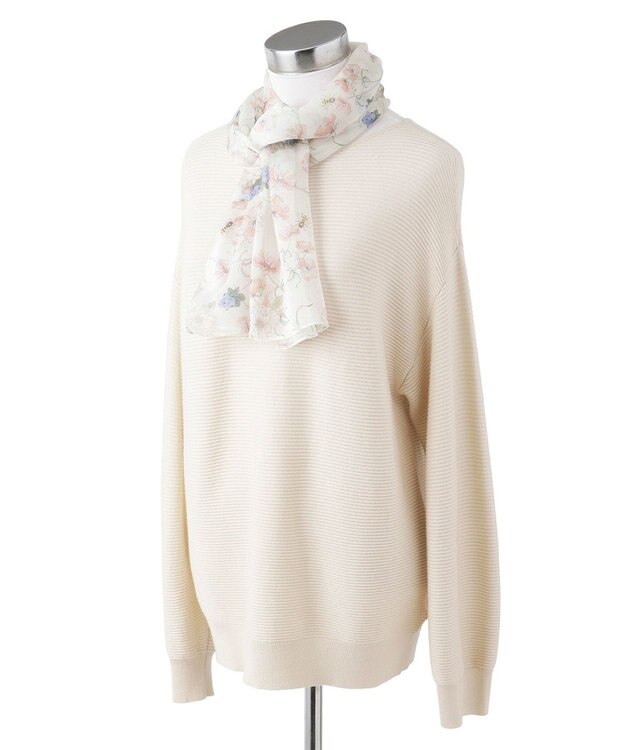 MOONBAT FURLA(フルラ) シルクシフォンロングスカーフ／35×150cm オフホワイト