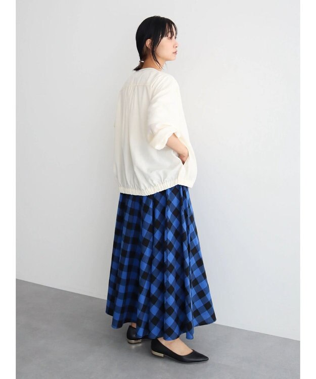 Green Parks ・ｆｕｒｒｙ　ｒａｔｅ　ギンガムバイアススカート Blue
